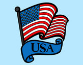 Dibujo Bandera de los Estados Unidos pintado por karlox