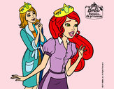Dibujo Barbie con una corona de princesa pintado por Veri Veri