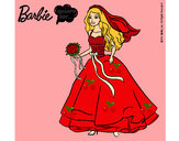 Dibujo Barbie vestida de novia pintado por Veri Veri