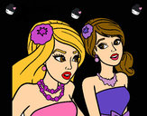 Dibujo Barbie y su amiga 1 pintado por lolarockst