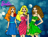Dibujo Barbie y sus amigas vestidas de fiesta pintado por lomahigu
