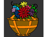 Dibujo Cesta de flores 11 pintado por rubymon200