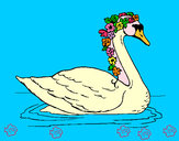 Dibujo Cisne con flores pintado por Lopezgo