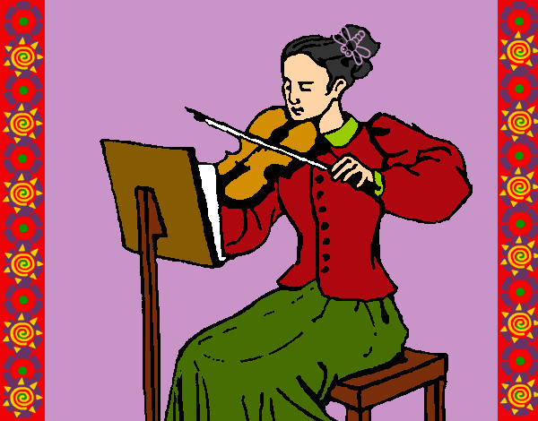 Dibujo Dama violinista pintado por Vemeerita