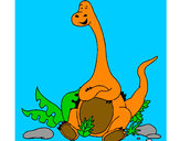 Dibujo Diplodocus sentado pintado por mimoar