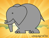 Dibujo Elefante grande pintado por yumen