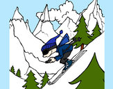 Dibujo Esquiador pintado por jfrkffkkf
