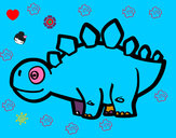 Dibujo Estegosaurio joven pintado por mimoar