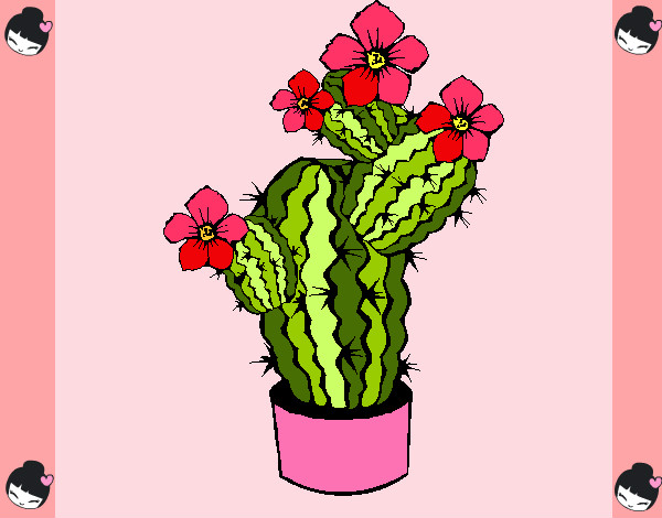 Dibujo Flores de cactus pintado por Veri Veri