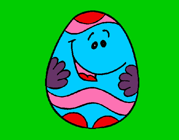 Dibujo Huevo de pascua feliz pintado por davitd