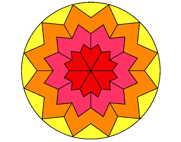 Mandala con forma de flor