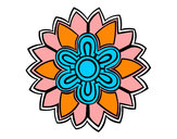 Dibujo Mándala con forma de flor weiss pintado por taus