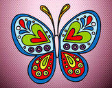 Dibujo Mandala mariposa pintado por adri_mom