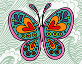 Dibujo Mandala mariposa pintado por hadiz