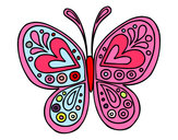 Dibujo Mandala mariposa pintado por linda_angy