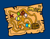 Dibujo Mapa del tesoro pintado por charito