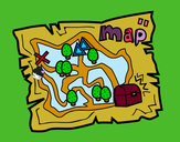 Dibujo Mapa del tesoro pintado por laurita12