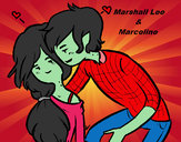 Dibujo Marshall Lee y Marceline pintado por anmo10