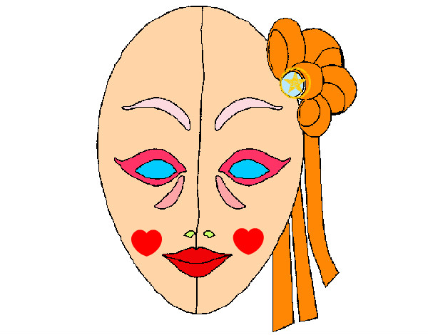 Dibujo Máscara italiana pintado por claromaris