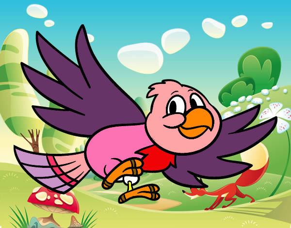 Dibujo Pájaro volando pintado por rubymon200