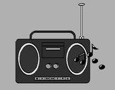 Dibujo Radio cassette 2 pintado por jfrkffkkf