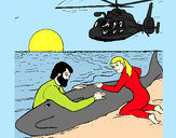 Dibujo Rescate ballena pintado por jfrkffkkf
