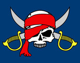 Dibujo Símbolo pirata pintado por laurita12