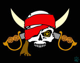Dibujo Símbolo pirata pintado por Vemeerita