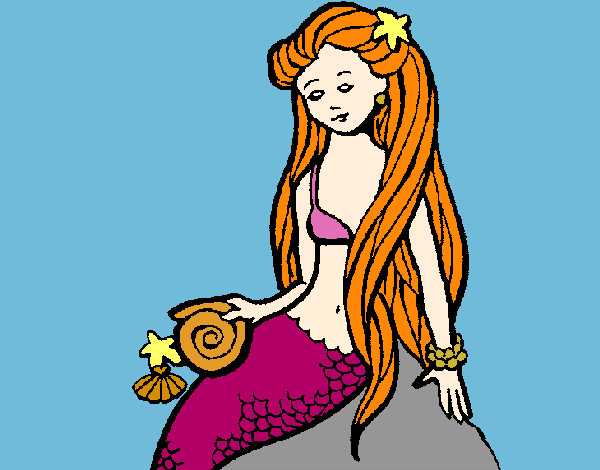 sirena con caracola