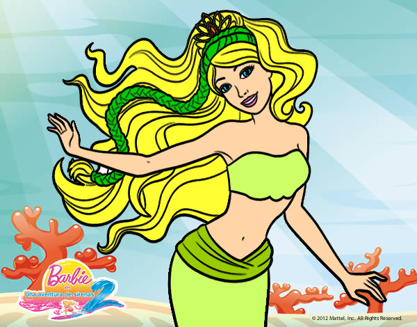 Dibujo Sirena con corona pintado por lomahigu
