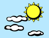 Dibujo Sol y nubes 2 pintado por jfrkffkkf