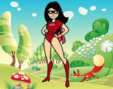 Dibujo Superheroina pintado por SUNSHINE