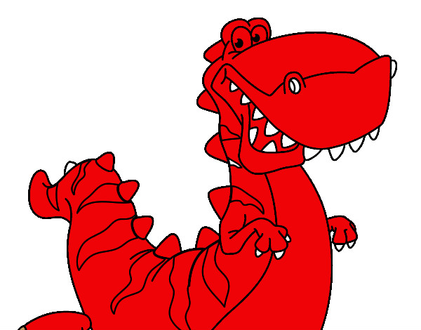 Dibujo Tiranosaurio feliz pintado por mimoar