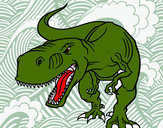 Dibujo Tiranosaurio Rex enfadado pintado por usuar