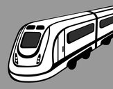 Dibujo Tren de alta velocidad pintado por jfrkffkkf