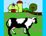 Dibujo Vaca pasturando pintado por pirata_ire