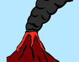 Dibujo Volcán pintado por jfrkffkkf