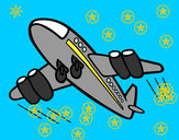 Dibujo Avión rápido pintado por HUGO06