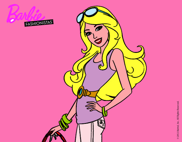 Dibujo Barbie casual pintado por elalucila