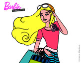 Dibujo Barbie con bolsas pintado por elalucila