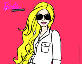 Dibujo Barbie con gafas de sol pintado por jfrkffkkf