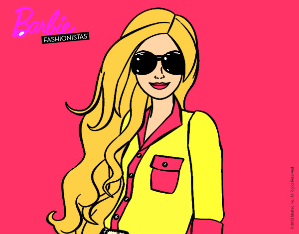 Dibujo Barbie con gafas de sol pintado por Nikitta