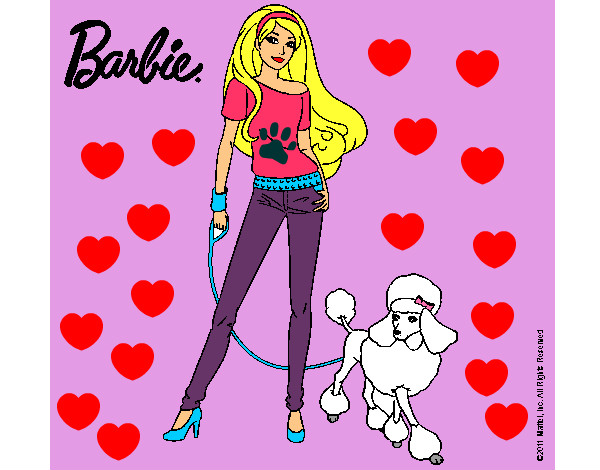 Barbie con su perrita posan FABULOSAS