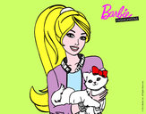 Dibujo Barbie con su linda gatita pintado por mf_816