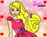 Dibujo Barbie con su vestido con lazo pintado por daiyan