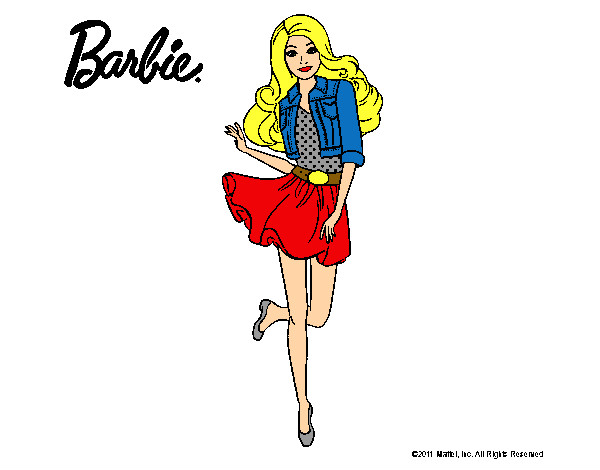 Dibujo Barbie informal pintado por ivi999