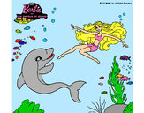 Dibujo Barbie jugando con un delfín pintado por CAMILA17