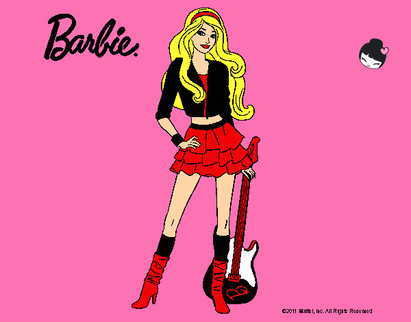 Dibujo Barbie rockera pintado por ivi999