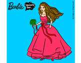 Dibujo Barbie vestida de novia pintado por abcdefjhij