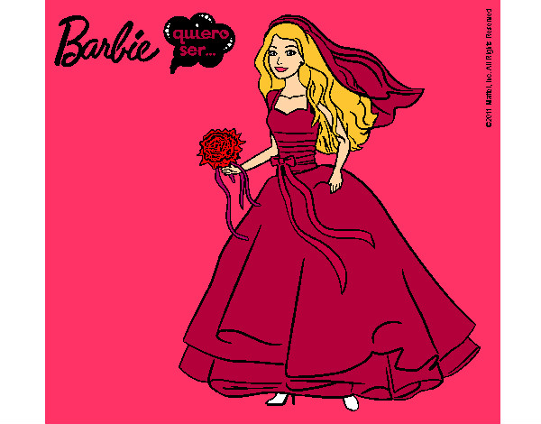 pecador Seguro Emular Dibujo de Barbie Vestido De Novia pintado por Super-girl en Dibujos.net el  día 21-09-12 a las 04:02:12. Imprime, pinta o colorea tus propios dibujos!